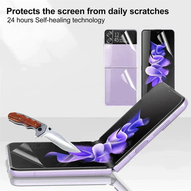 For Samsung Galaxy Z Flip 3 5G Soft Hydrogel Screen Protector Film/HD Lens Cover Anti Spier