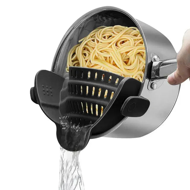 Multi-Functional Silicone Clip-On Strainer Anti Spier