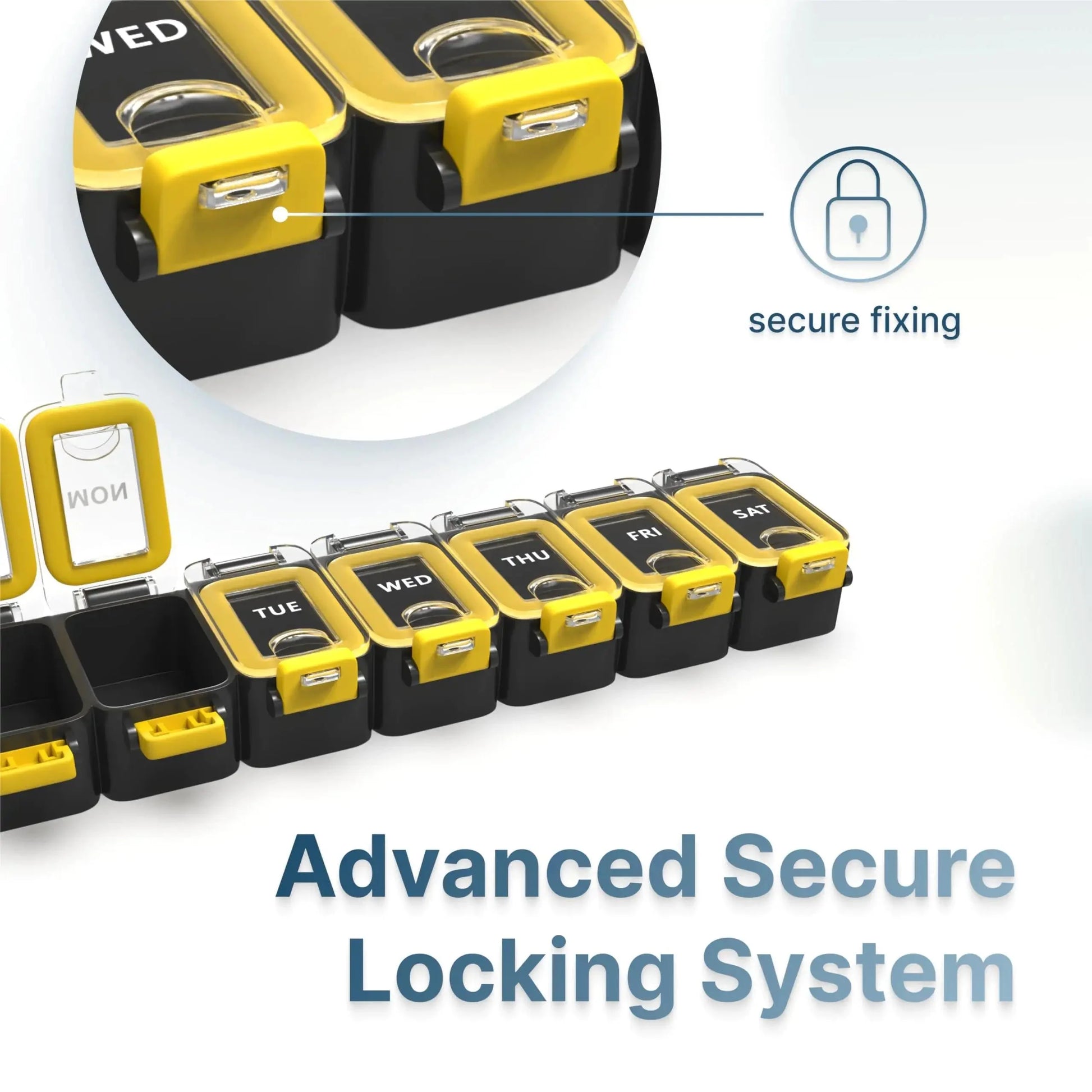 Weekly Medicine Pill Organizer Waterproof 7 Day Large Pill Box Daily Pill Case Anti Spier