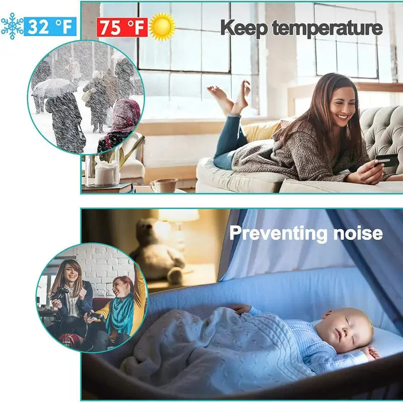 2 Packs Door Draft Stopper for Interior/Exterior Doors Anti Spier