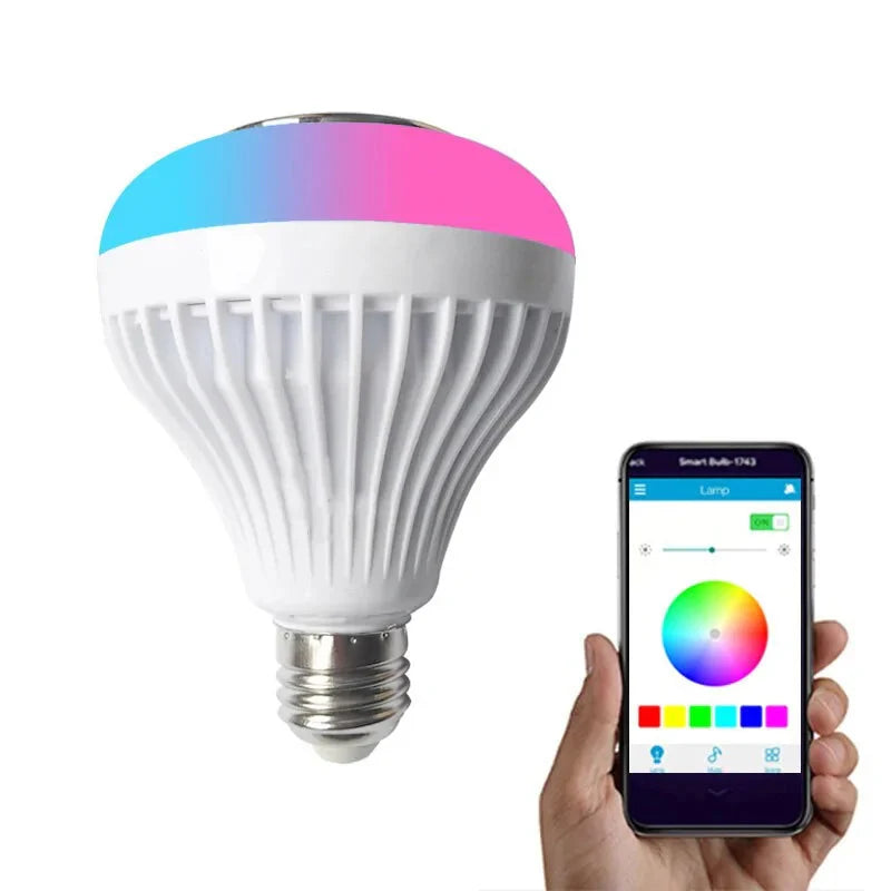LED Bulb RGB Light Wireless Bluetooth Audio Speaker Anti Spier