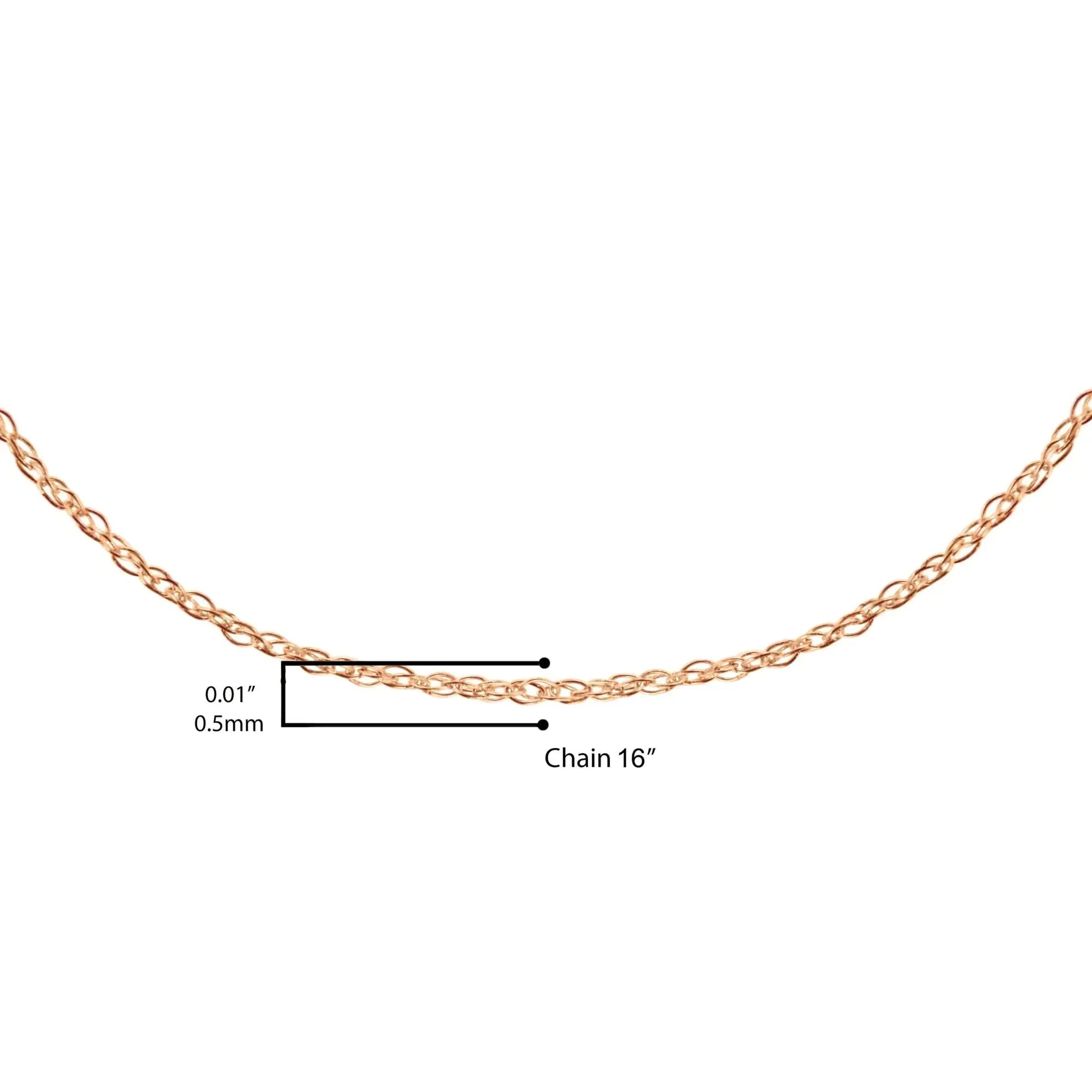 10K Gold 0.5 mm Slender & Dainty Fine Rope Chain Necklace - Anti Spier - Anti Spier - 