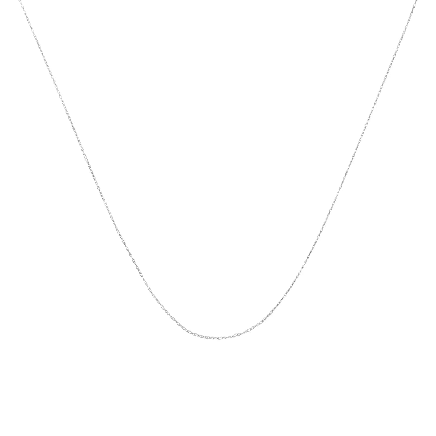 10K Gold 0.5 mm Slender & Dainty Fine Rope Chain Necklace - Anti Spier - Anti Spier - 