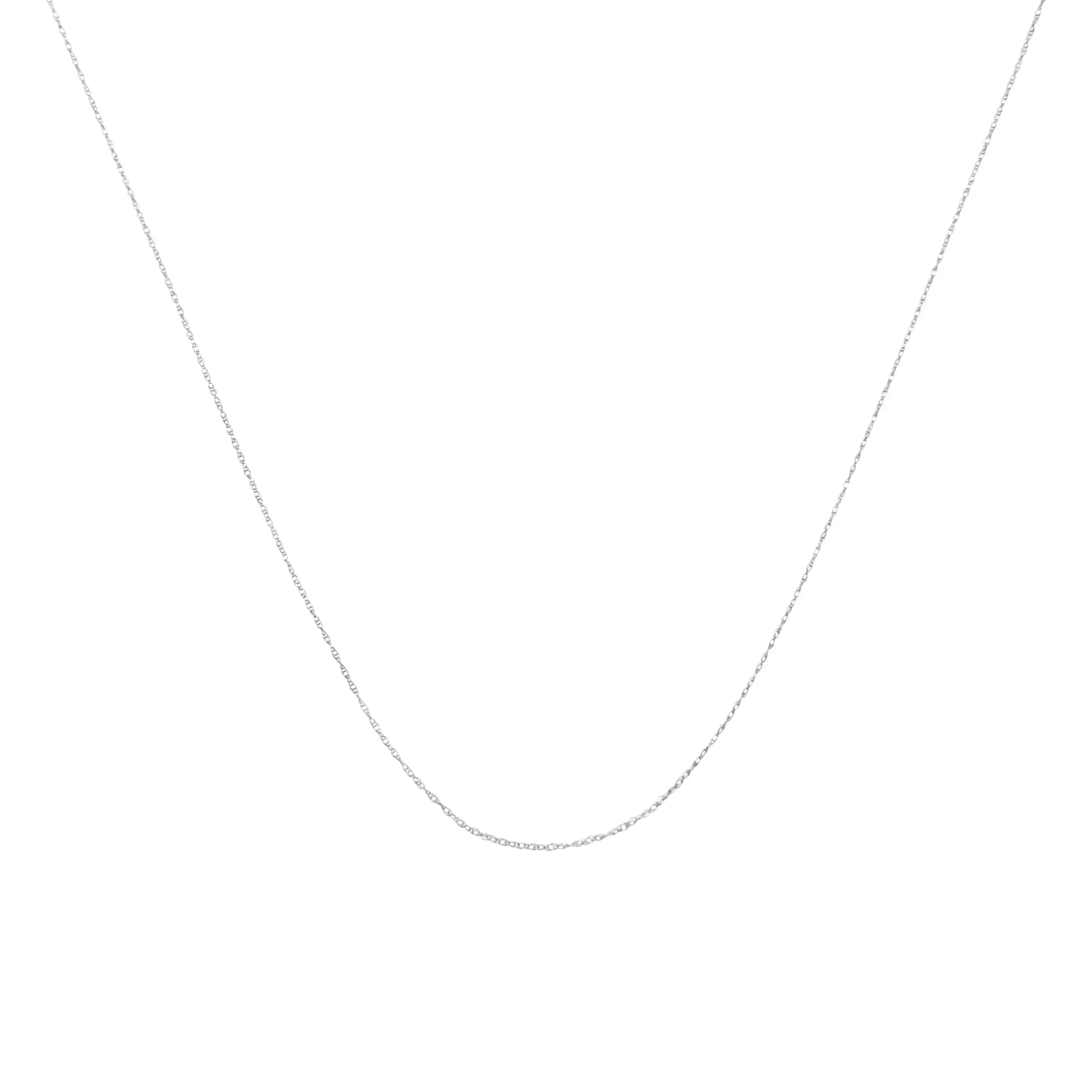 10K Gold 0.5 mm Slender & Dainty Fine Rope Chain Necklace - Anti Spier - Anti Spier - 