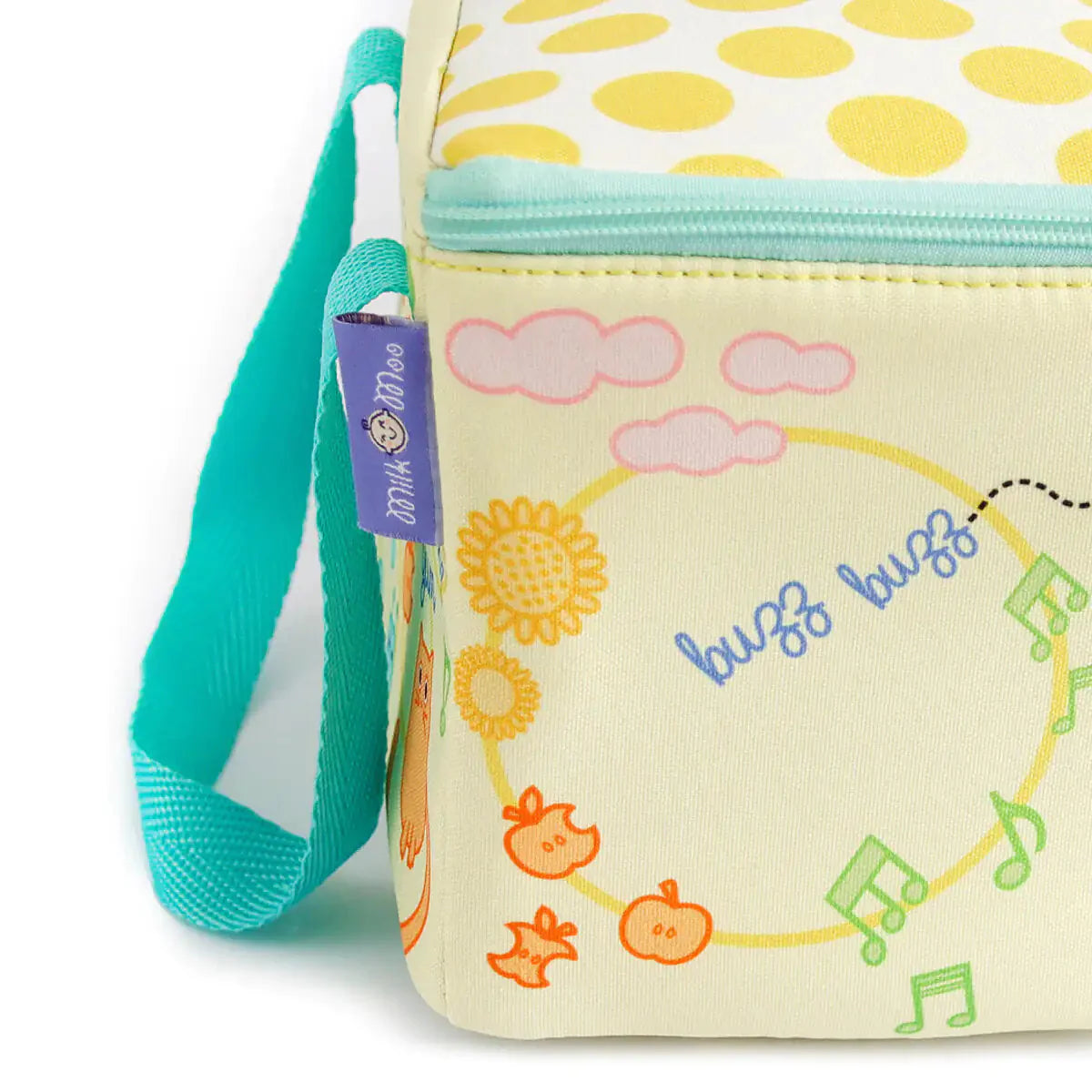 Milk&Moo Insulated Lunch Box For Kids, Yellow Anti Spier
