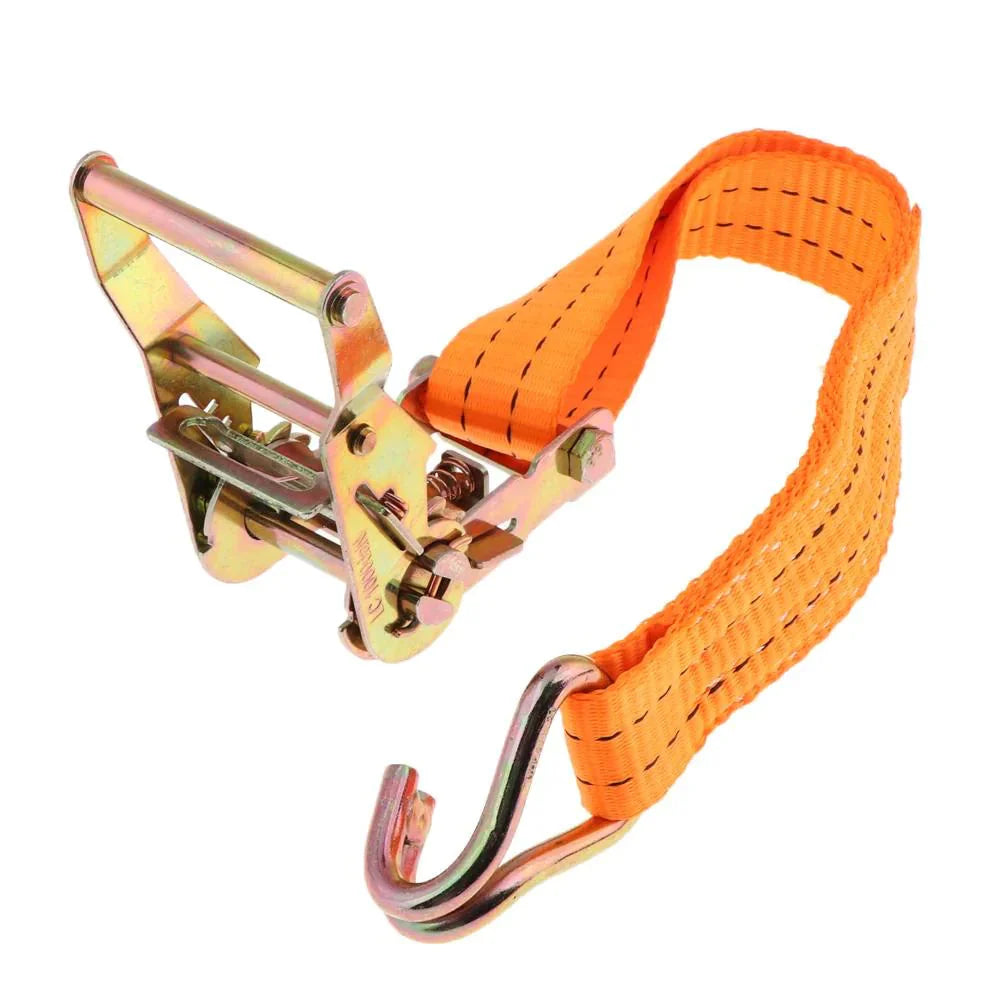 4 PK Ratchet Tie Down Straps 1.5" x 15 Feet 4,000 LB Safety J Hook Heavy Duty US Anti Spier