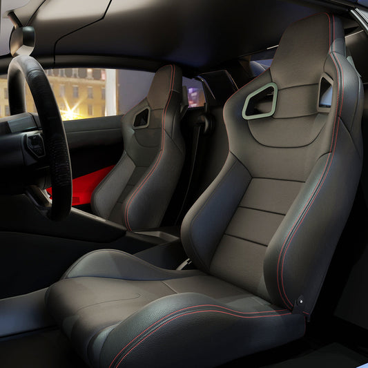 Two Universal Bucket Racing Seats -seat Bracket Not Included Anti Spier