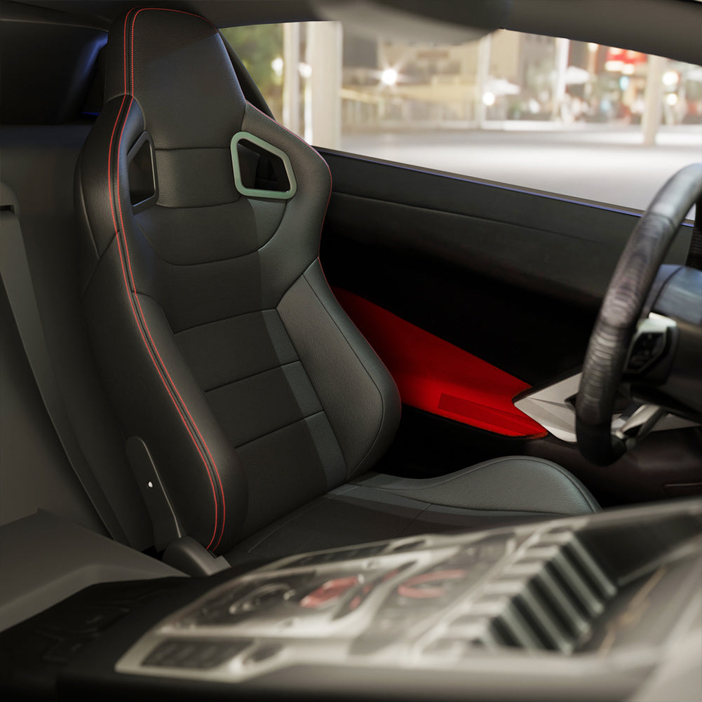 Two Universal Bucket Racing Seats -seat Bracket Not Included Anti Spier