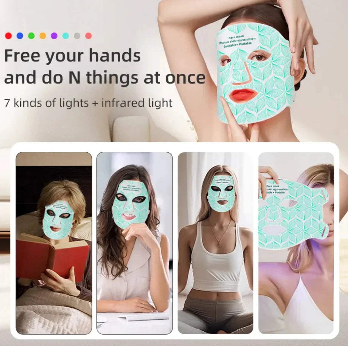 LED Silicone Skin Rejuvenation Device Anti Spier