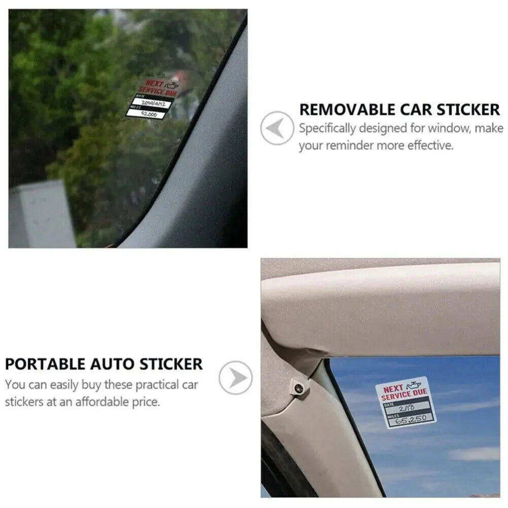 300 Oil Change Service Reminder Stickers Clear Window Lite Sticker Pack 2"x2" US Anti Spier