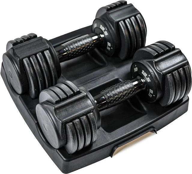 Adjustable Dumbbell with Rotating Handle for Weight Lifting and Fitness Anti Spier