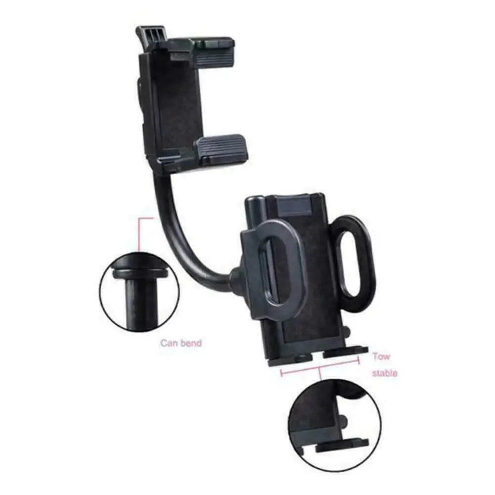 Universal 360° Car Rearview Mirror Mount Stand Holder Cradle For Cell Phone GPS Anti Spier