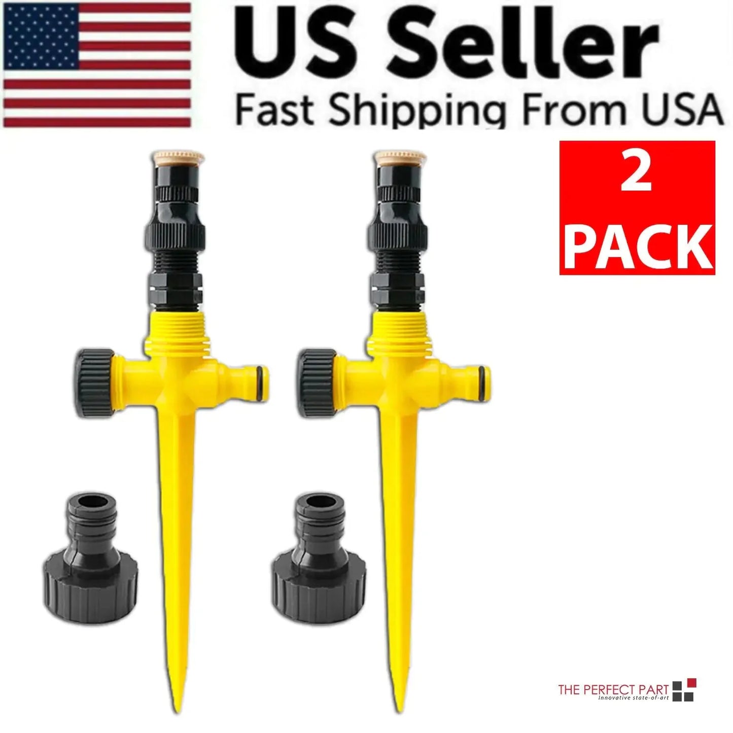 360° Rotation Auto Irrigation System Garden Lawn Sprinkler Patio Save Water USA Anti Spier