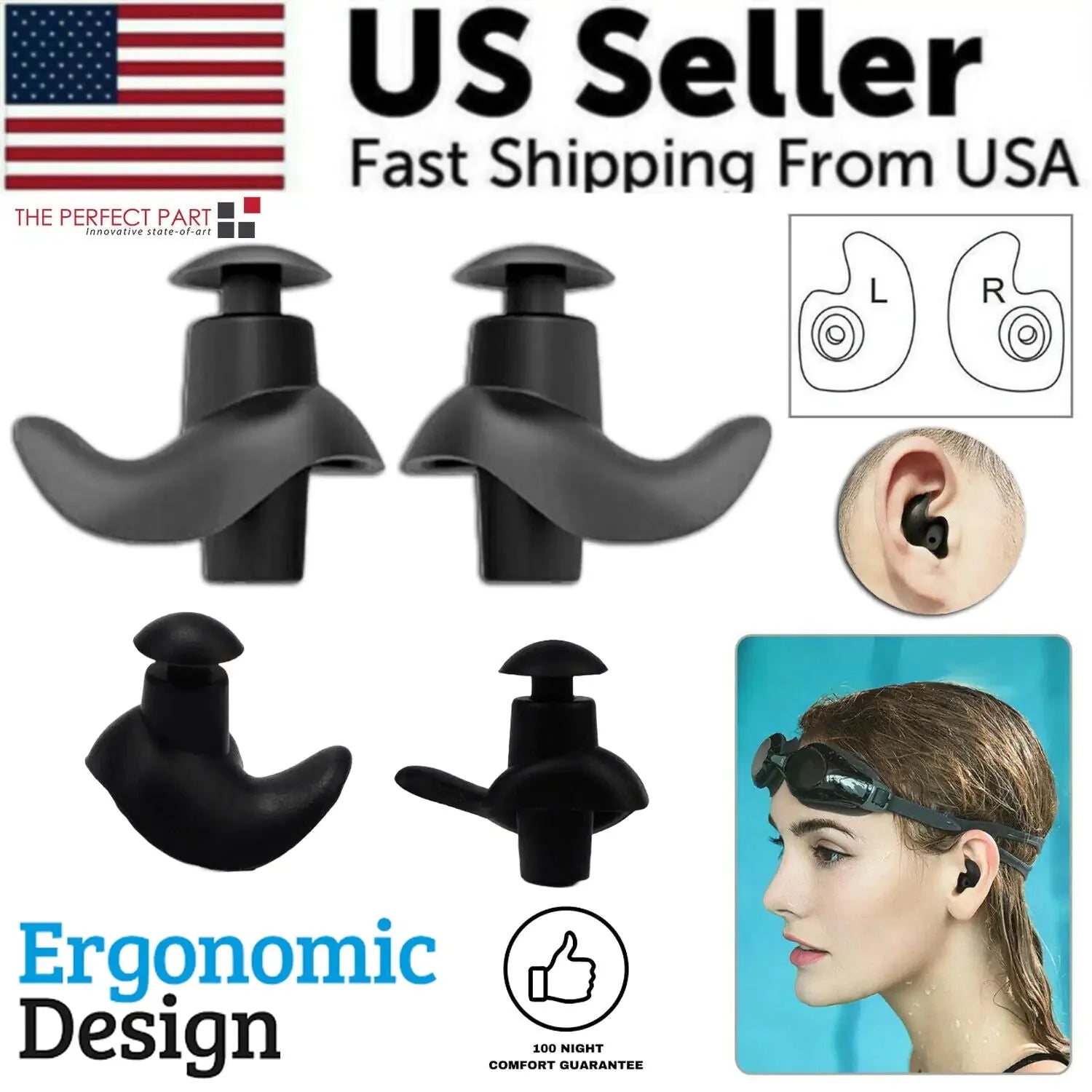 5/10 Pairs Soft Silicone Ear Plugs For Swimming Sleeping Anti Snore Reusable USA Anti Spier