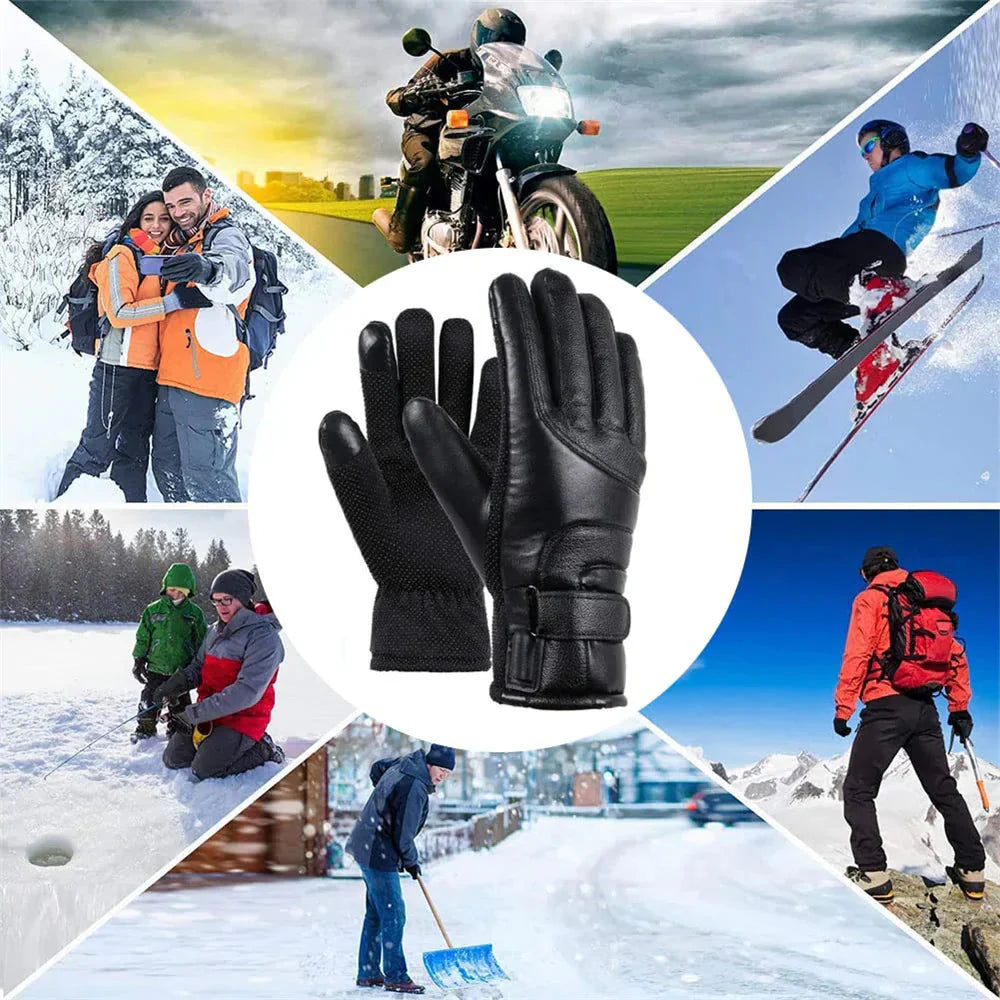 Electric USB Heated Gloves Winter Warming Thermal Ski Snow Hand Warm Windproof Anti Spier