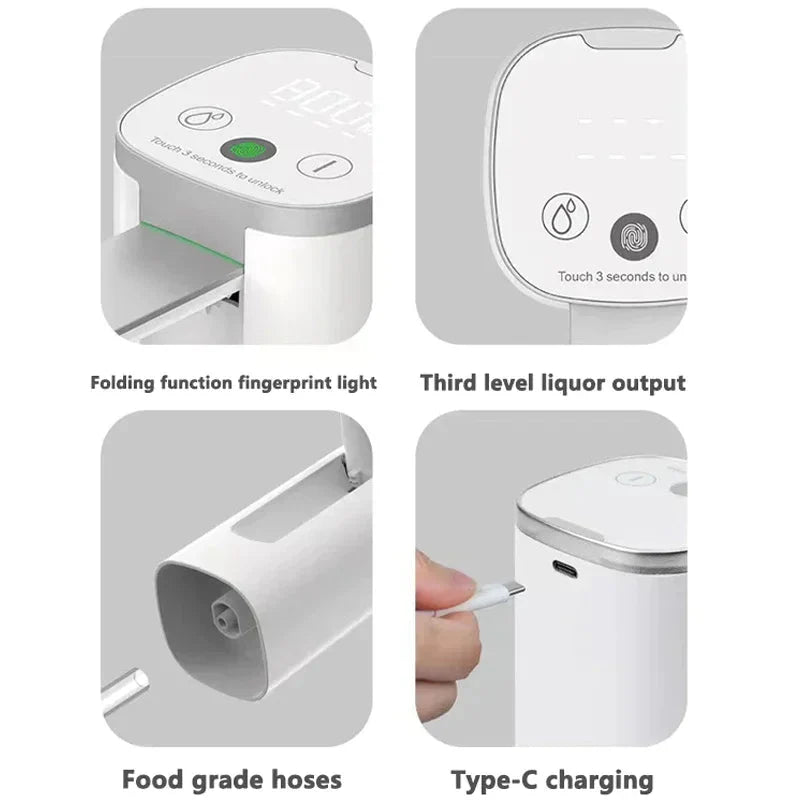 Fingerprint Child Lock Touch Screen Digital Display Folding Electric Pumping Water Device Anti Spier