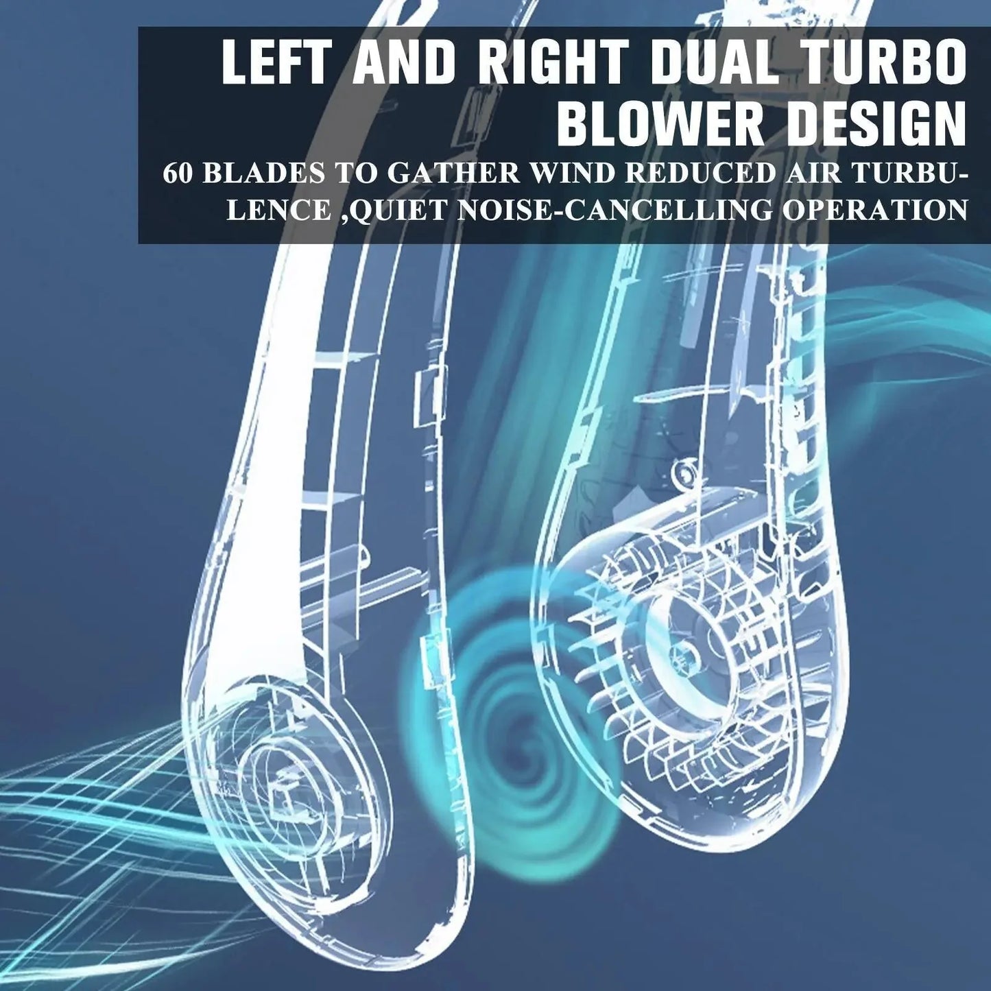 USB Portable Hanging Neck Fan Cooling Air Cooler Little Electric Air Conditioner Anti Spier