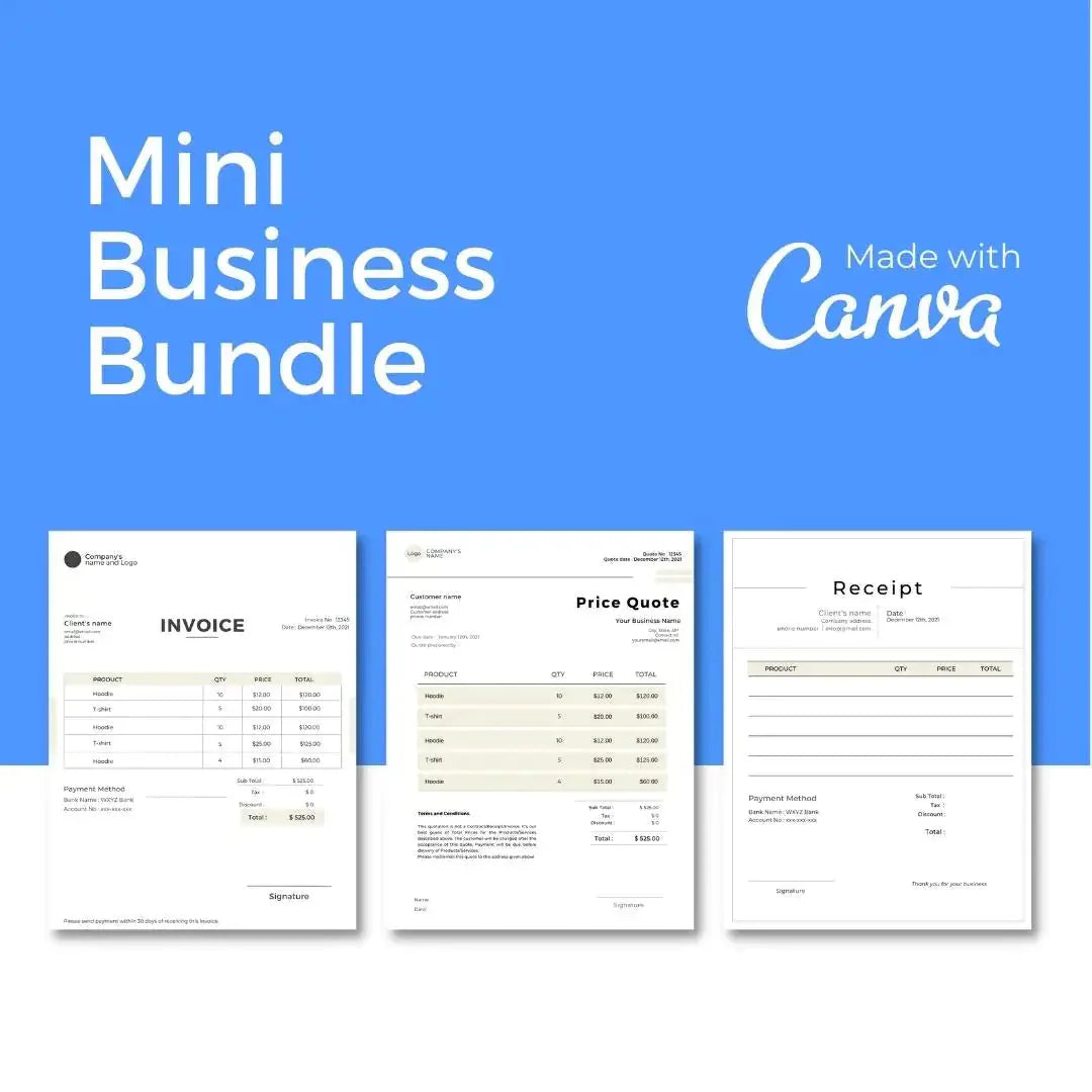 Downloadable 5 Page Business Template Bundle Style #2 Anti Spier