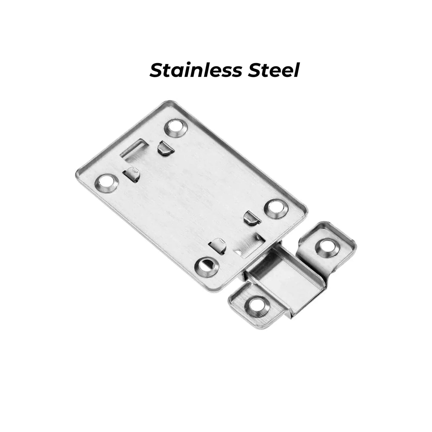 2Pcs Stainless Steel Latch Sliding Silver Doors Lock Keyless Door Bolt For Doors Anti Spier