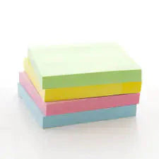100 Ct. 3x3 Pastel Stick On Notes (4/Pack) – Sticky Notes Anti Spier