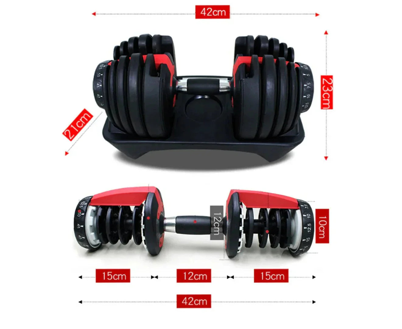 Adjustable Dumbbell Set Anti Spier