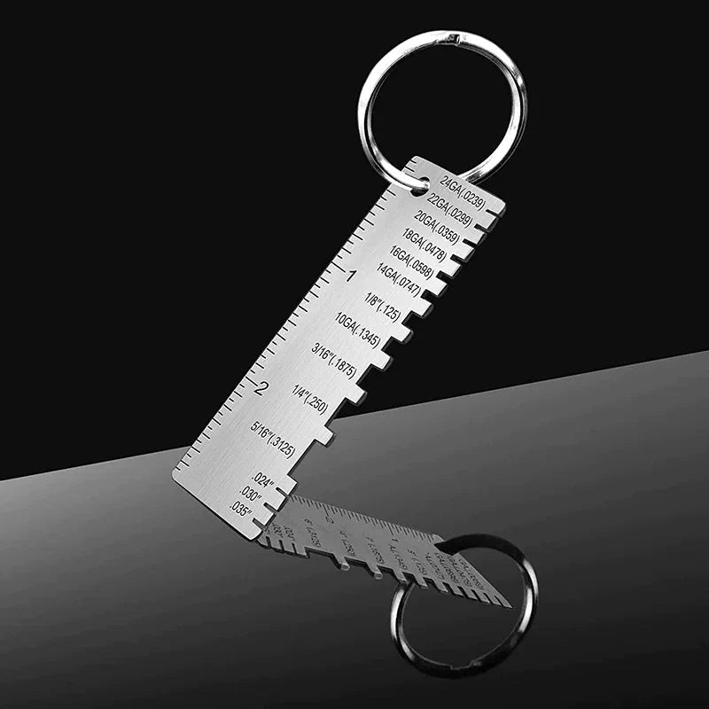 2PCS Thickness Gage Sheet Metal Gauge Measuring Tool Wire Gauge Stainless Steel Anti Spier