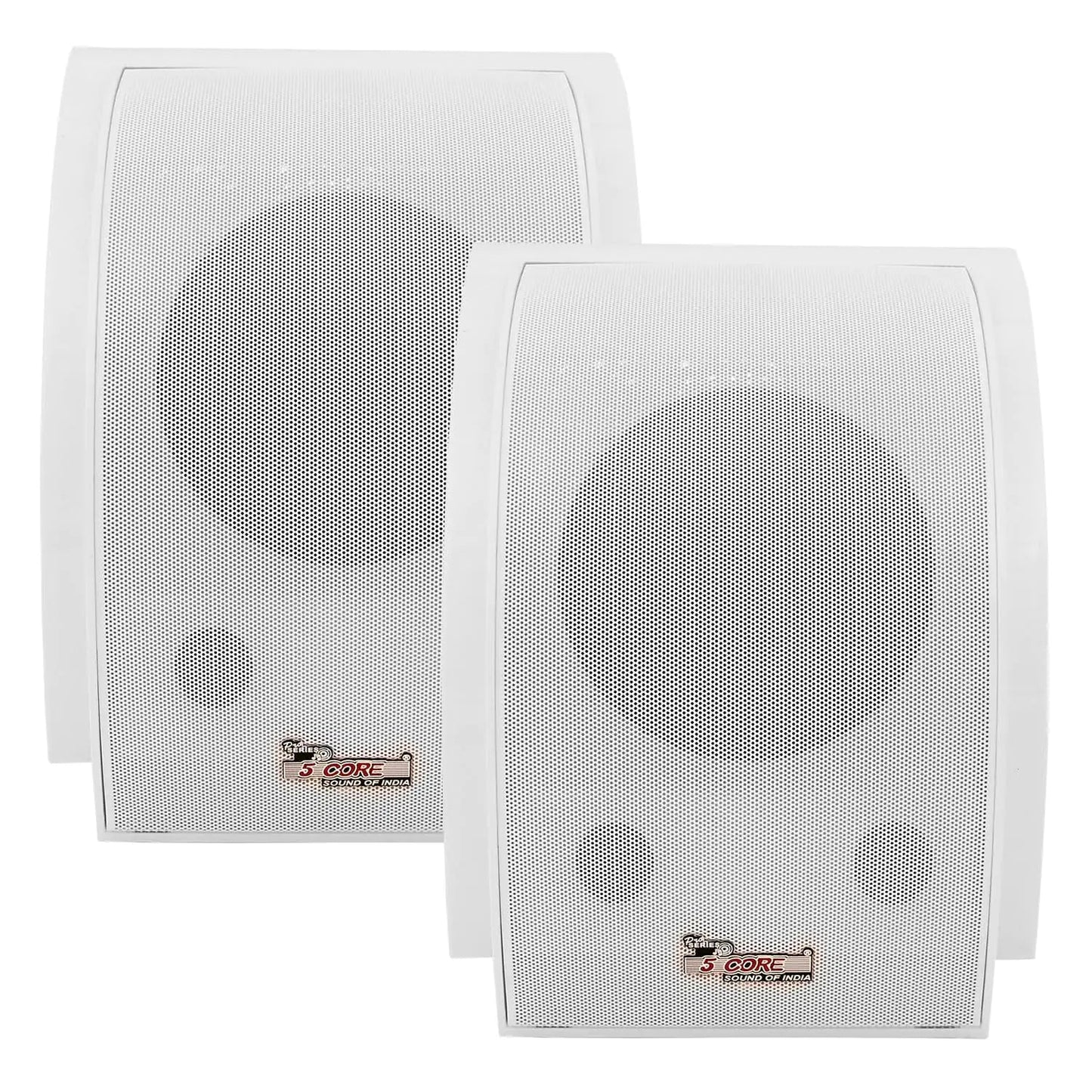5Core Outdoor Speakers Stereo In Wall 100W Peak Passive Home Audio System Anti Spier