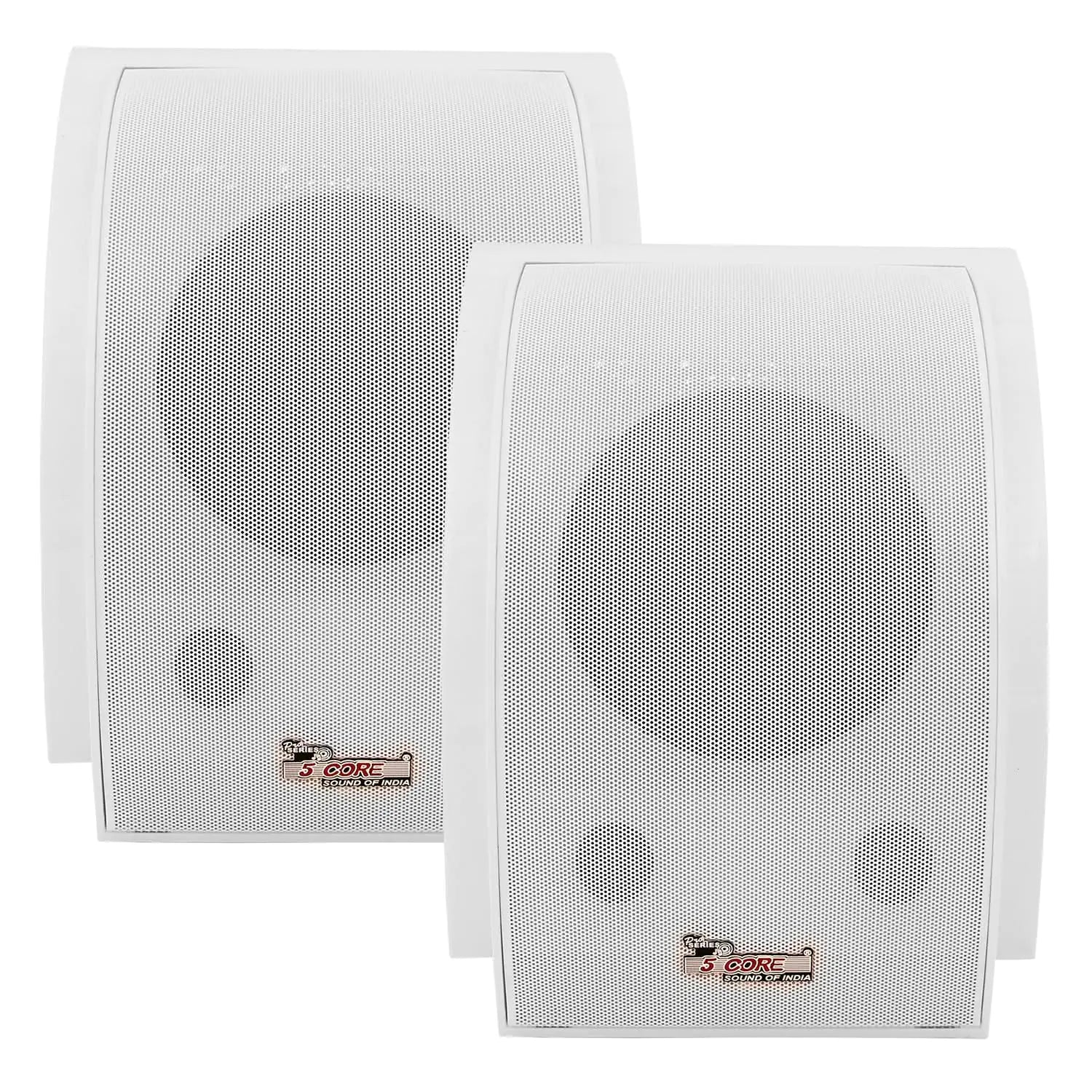 5Core Outdoor Speakers Stereo In Wall 100W Peak Passive Home Audio System Anti Spier