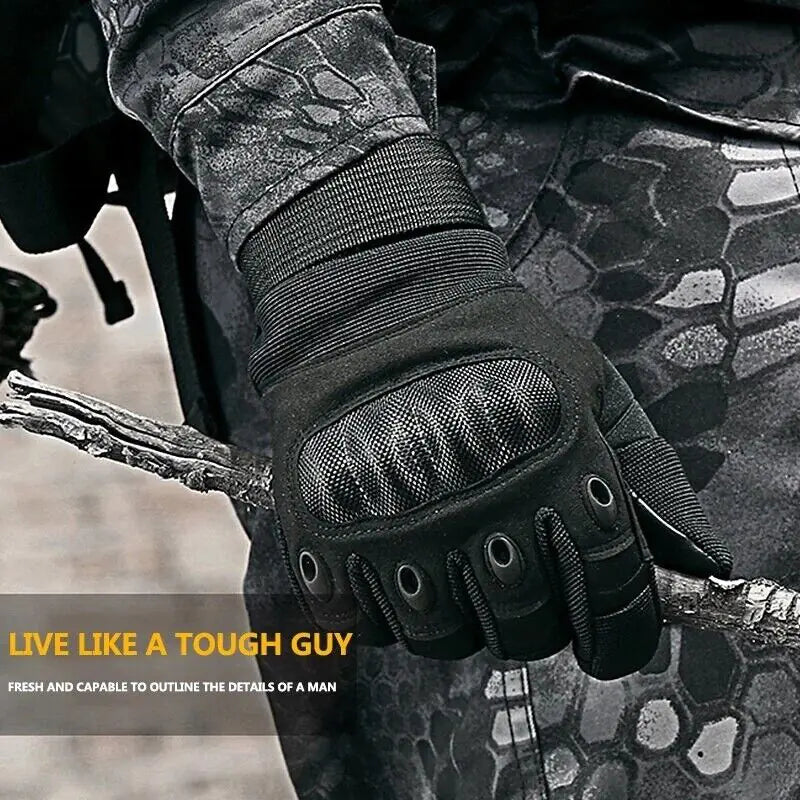 Tactical Motorcycle Motocross Full Finger Gloves Motorbike Riding Racing Mittens Anti Spier
