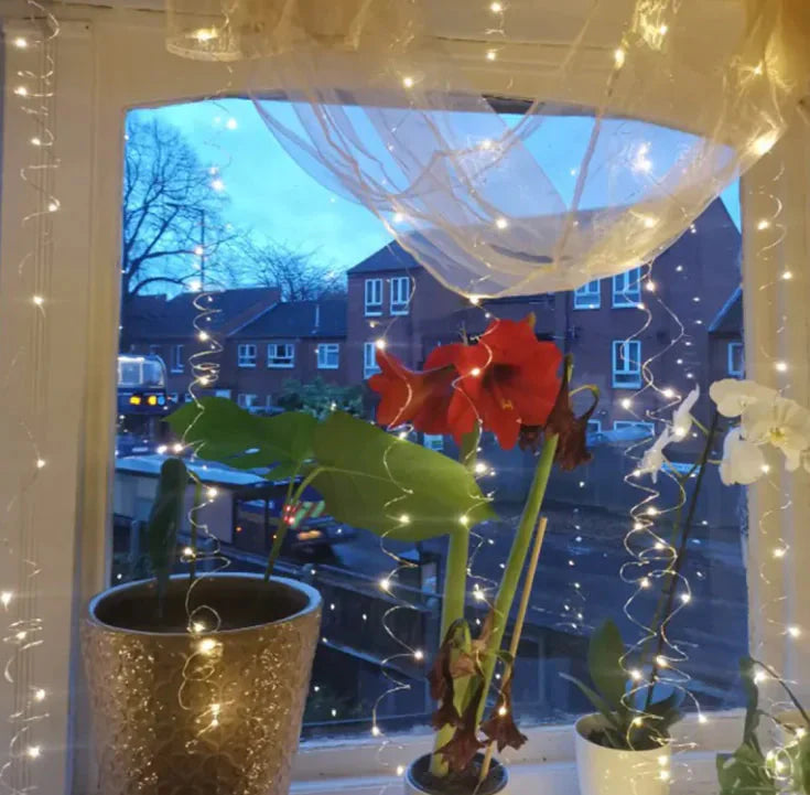 Remote control curtain lights Anti Spier