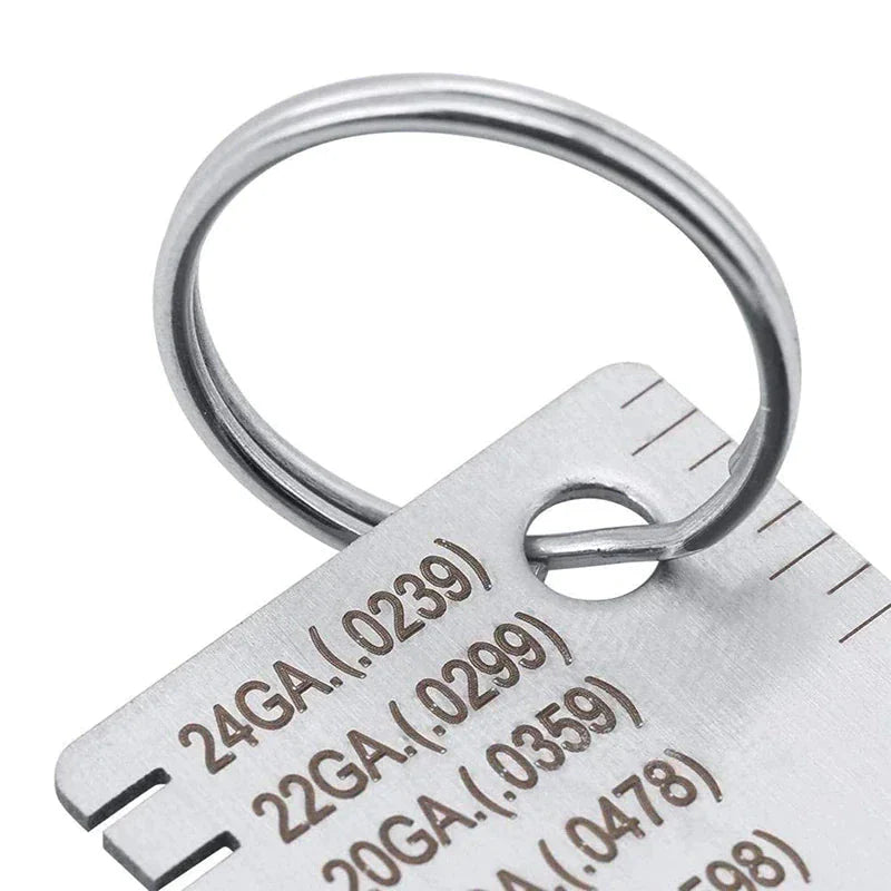 2PCS Thickness Gage Sheet Metal Gauge Measuring Tool Wire Gauge Stainless Steel Anti Spier