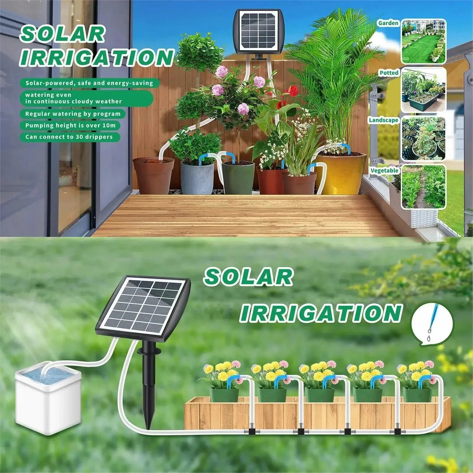 Solar-Powered Auto Watering System Anti Spier