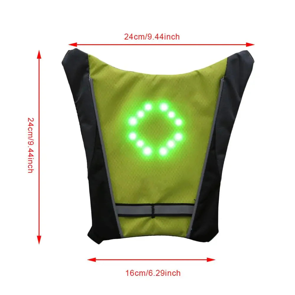 LED Cycling Safety Vest with Bag Anti Spier