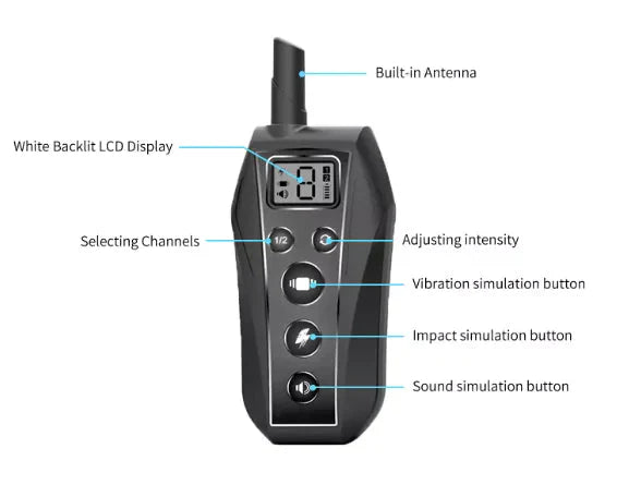 650 YD Remote Dog Training Shock Collar Waterproof for Small Medium Large Dogs Anti Spier