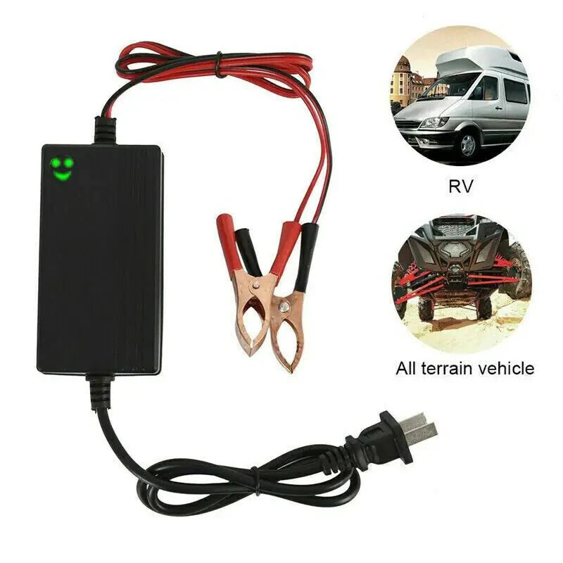 Portable 12V Auto Car Battery Charger Truck Trickle Maintainer Boat Motorcycle Anti Spier