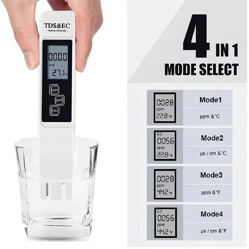 Digital Water Tester - 4 Modes for Accurate Testing Anti Spier