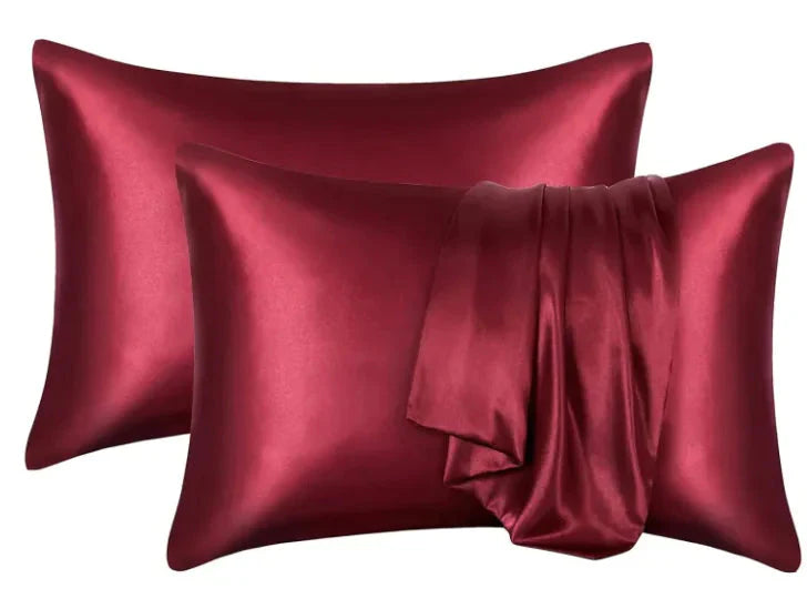 Silk-like Solid Color Pillowcase Anti Spier