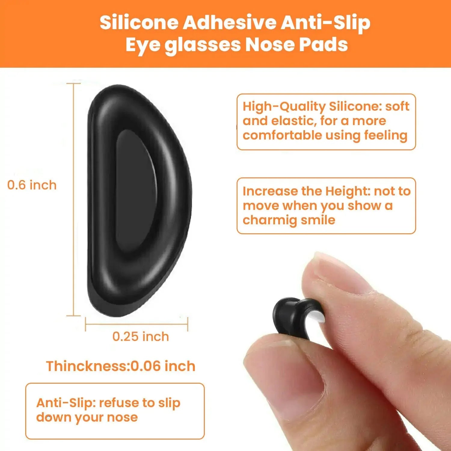 5 Pairs Anti-Slip Nose Pads For Eyeglasses Anti Spier