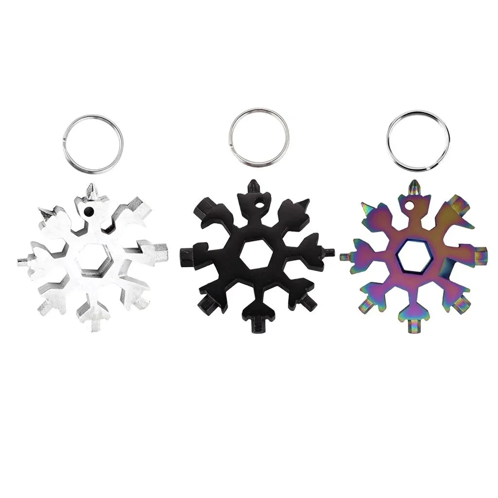 18-in-1 Snowflake Multi-Tool: Outdoor Camping Wrench, Bottle Opener, Screwdriver Anti Spier