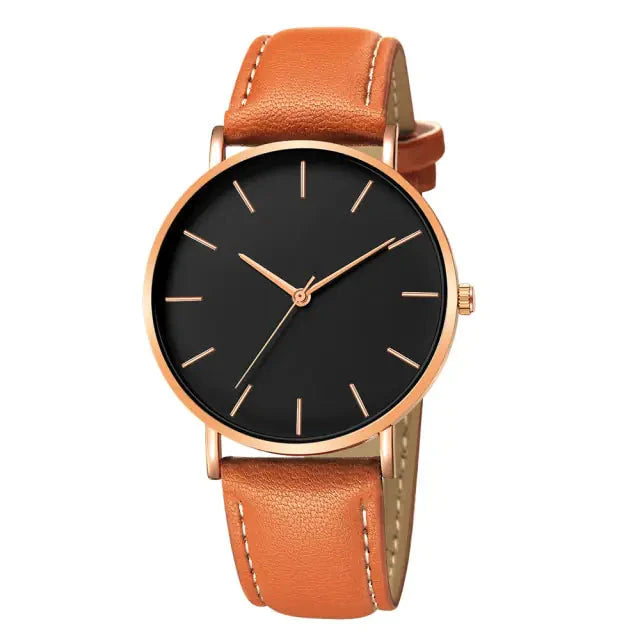 Simple Leather Men's Luxury Watches Anti Spier