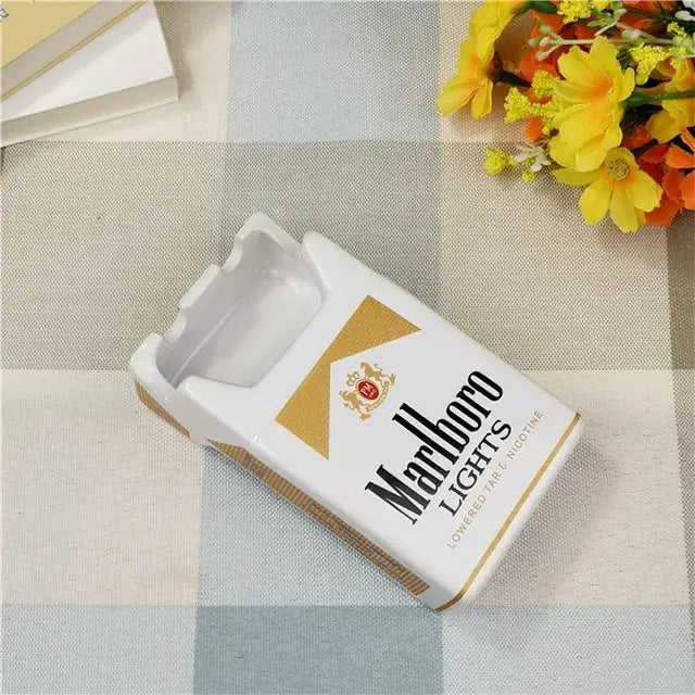 Retro Ceramic Cigarette Case Ashtray Anti Spier