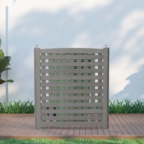 Cedar Privacy Fence 3 Panels Hidden Air Conditioning And Garbage Fence Anti Spier