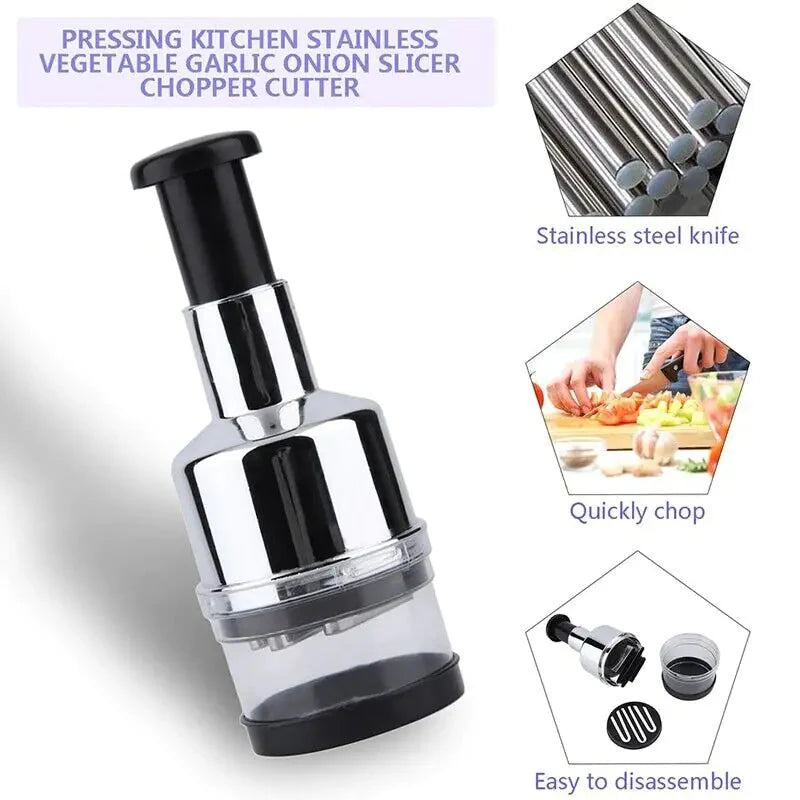 Vegetable Fruit Salad Onion Garlic Food Hand Chopper Cutter Slicer Peeler Dicer Anti Spier