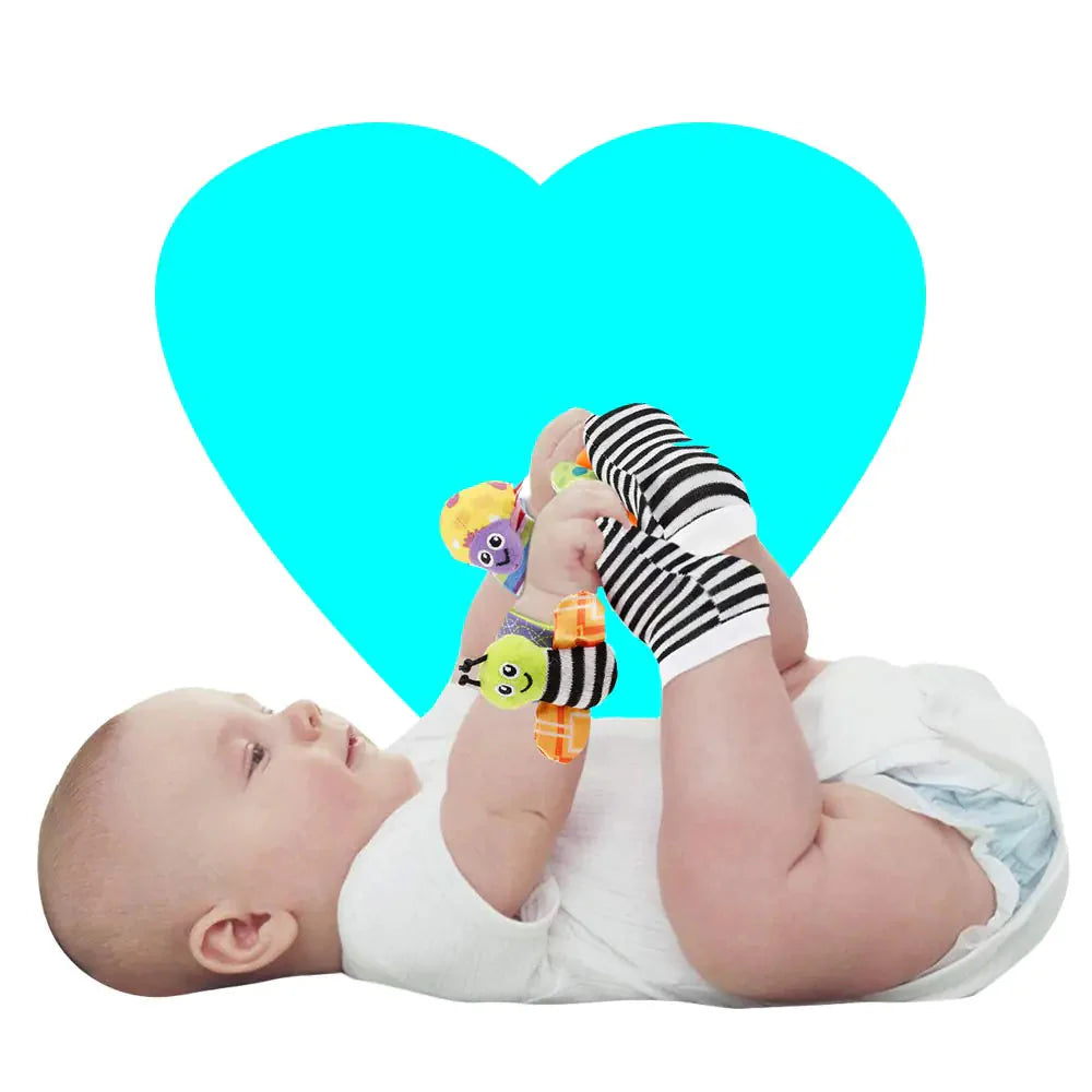 Baby Infant Rattle Socks Toys 3-6 to 12 Months Girl Boy Learning Toy Anti Spier