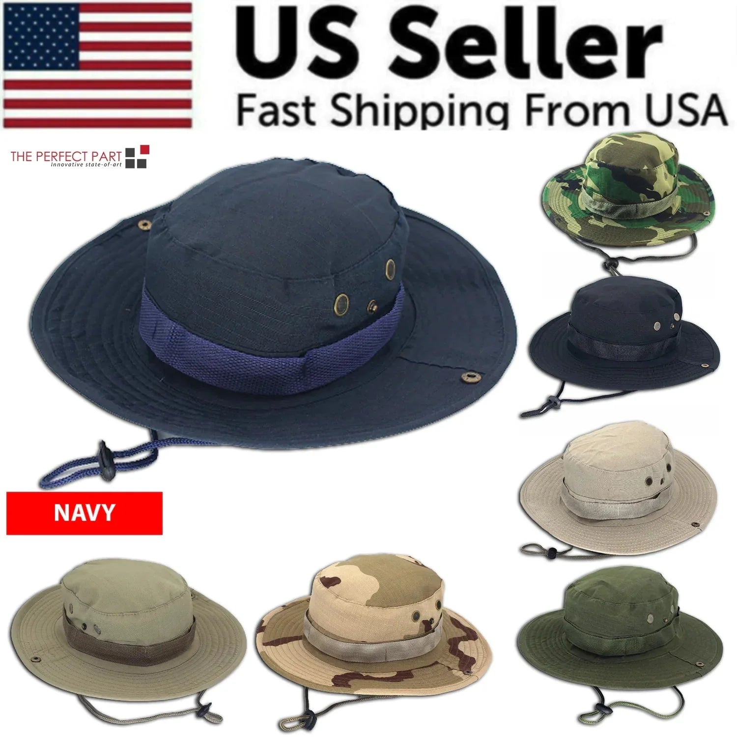 Boonie Bucket Hats Outdoor Fishing Hunting Wide Brim Mesh Camo Safari Sun Cap Anti Spier