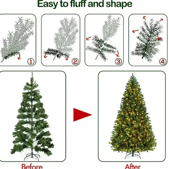 Christmas Tree with Warm Lights Anti Spier