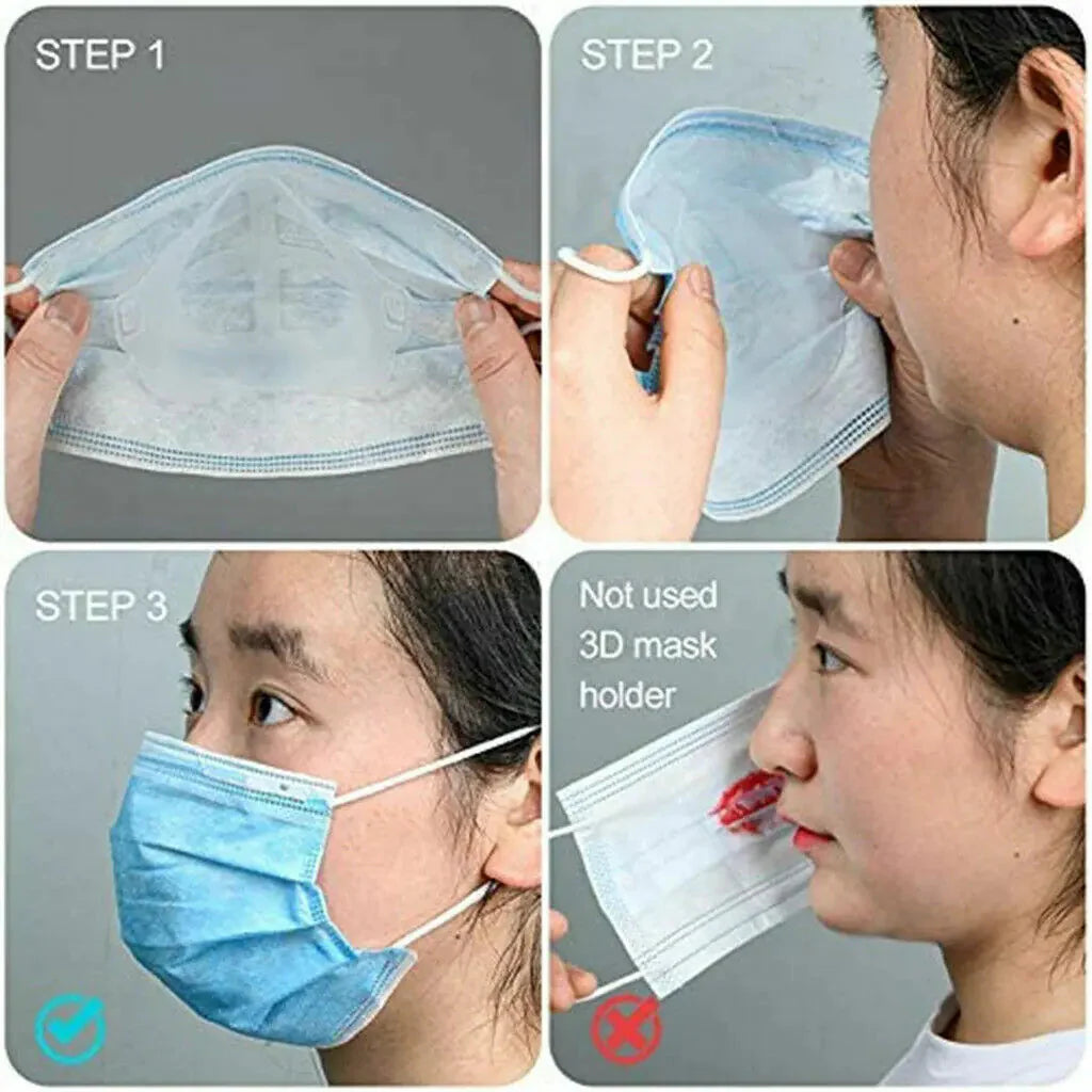3D Face Mask Bracket Mouth Separate Inner Stand Holder Breathing Space Frame Anti Spier