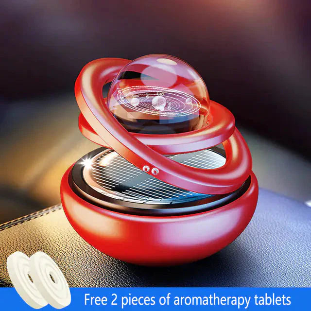 Solar Auto Rotating Ball Air Freshener Anti Spier