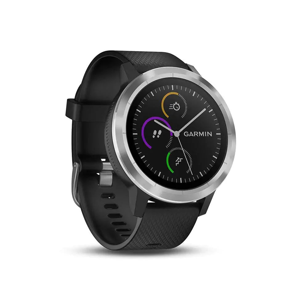 Smartwatch GARMIN Vivoactive 3 12in GPS Waterproof 5 ATM Glonass Black Stainless Steel (Renewed) Anti Spier