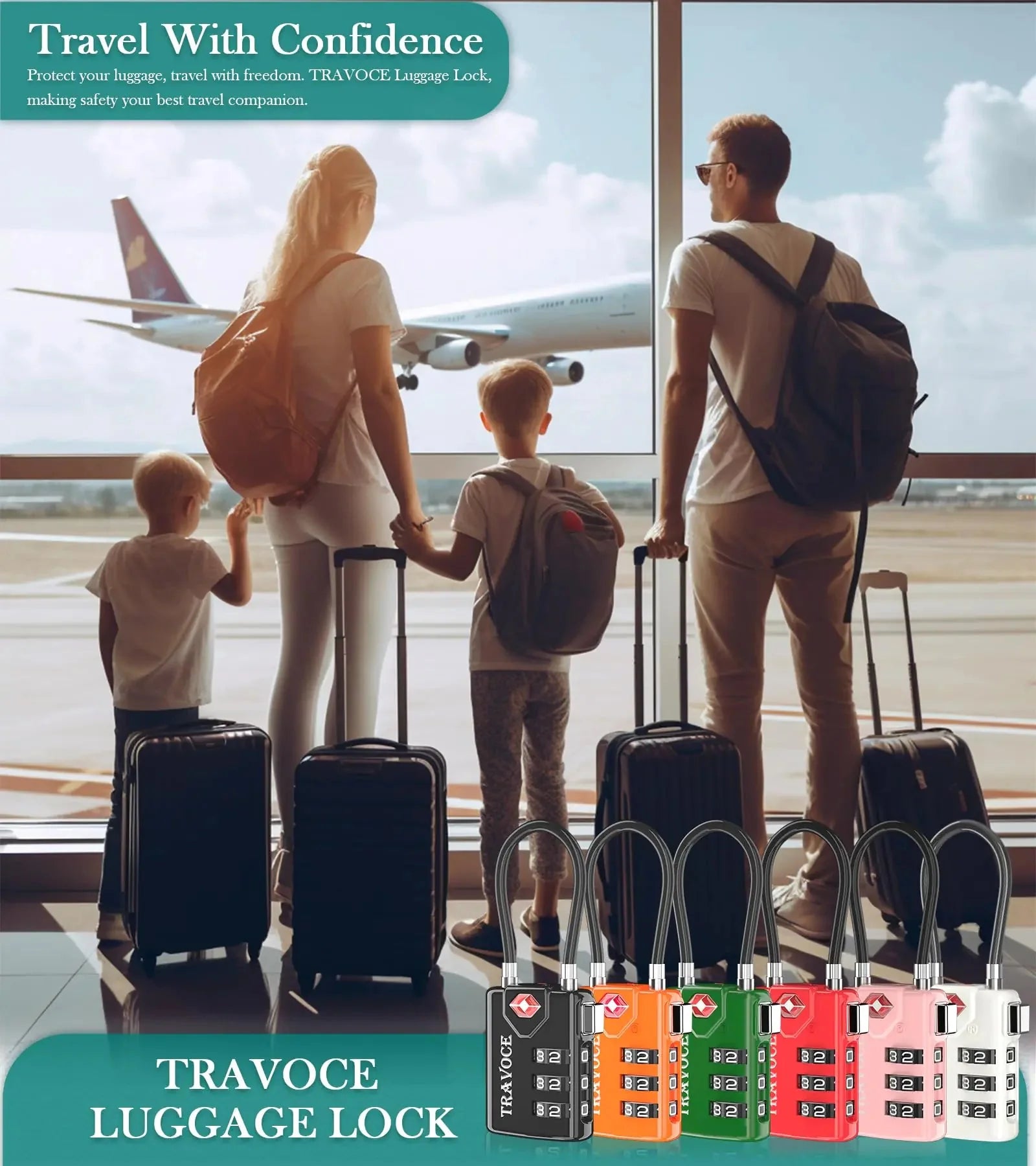 Search Alert TSA Approved Travel Combination Luggage Cable Locks for Suitcase, Gym Locker,Toolbox,Backpack 1,2,4,6 &10 pk Pink 2 Pack Anti Spier